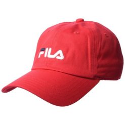 Czapka Fila Bangil. Czerwone czapki z daszkiem Fila, bez wzorów, sportowe. Za 49.99 zł.