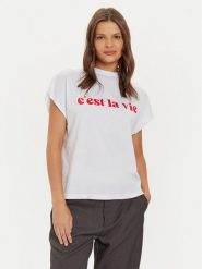 Noisy May T-Shirt 27030827 Biały Oversize. Białe t-shirty Noisy May, l, bez wzorów, z bawełny, bez kołnierzyka, bez ramiączek. Za 59.99 zł.