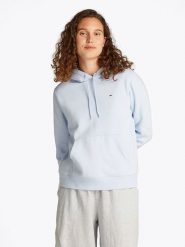 TOMMY JEANS Bluza w kolorze błękitnym rozmiar: XL. Niebieskie bluzy Tommy Jeans, xl, bez wzorów, z jeansu, z kapturem. Za 247.11 zł.