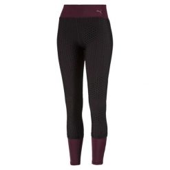 Legginsy damskie Puma Luxe Mesh Tight treningowe sportowe. Czarne bielizna termoaktywna damska Puma, bez wzorów, z elastanu, bez ramiączek. Za 100.05 zł.