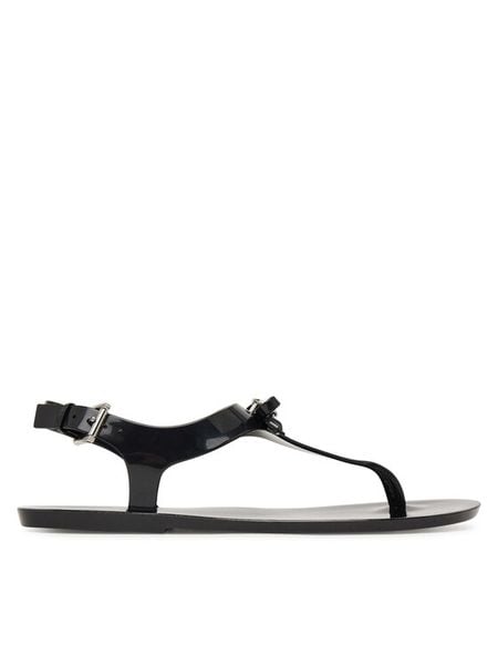 MICHAEL Michael Kors Sandały Eva Thong 40S6EVFA1Q Czarny. Czarne sandały MICHAEL Michael Kors, bez wzorów, z syntetyku, bez obcasa, na płaskiej podeszwie, bez zapięcia. Za 479.99 zł.