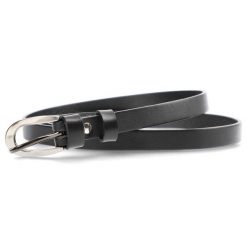 Czarny Skórzany Pasek Damski Armodo. Czarne paski Armodo, bez wzorów, z jeansu, eleganckie. Za 62.99 zł.
