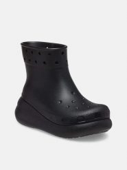 Crocs Kalosze "Classic Crush Rain" w kolorze czarnym rozmiar: 38/39. Czarne kalosze Crocs, bez wzorów, bez zapięcia. Za 240.43 zł.