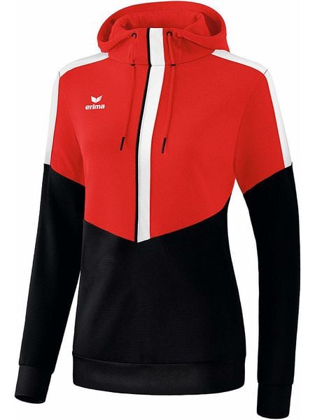 Erima Bluza "Squad" w kolorze czarno-czerwonym rozmiar: 40. Czarne bluzy Erima, bez wzorów, bez ramiączek, z kapturem. Za 94.45 zł.