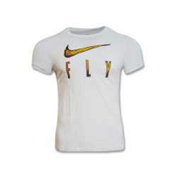 Koszulka Nike Swoosh Fly Seasonal T-shirt Wmns. Białe t-shirty Nike, l, bez wzorów, sportowe, bez kołnierzyka, bez ramiączek. Za 99.00 zł.
