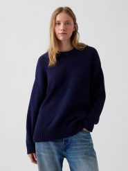 GAP Sweter w kolorze granatowym rozmiar: XS. Niebieskie swetry GAP, xs, bez wzorów, z bawełny, bez ramiączek. Za 219.95 zł.