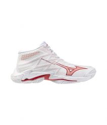 Damskie buty halowe Mizuno Wave Lightning Elite. Białe buty do biegania Mizuno, bez wzorów, z materiału, bez zapięcia, do biegania, mizuno wave. Za 449.99 zł.