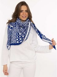 Zwillingsherz Chusta trójkątna "Luxus Design" w kolorze niebieskim - 200 x 130 cm rozmiar: onesize. Niebieskie chusty Zwillingsherz, bez wzorów, z bawełny. Za 126.99 zł.