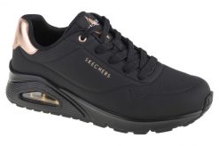 Buty sportowe Sneakersy damskie, Skechers Uno-Golden Air. Czarne buty treningowe Skechers, bez wzorów, z materiału, przed kostkę, bez zapięcia, trekkingowe. Za 405.00 zł.
