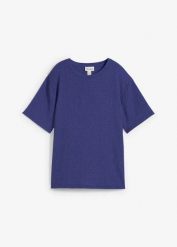 T-shirt z krepy borken. Brązowe t-shirty bonprix, bez wzorów, bez kołnierzyka, bez ramiączek. Za 67.99 zł.