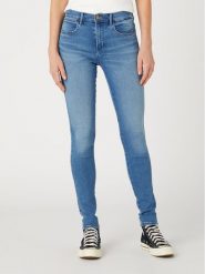 Wrangler Jeansy High Skinny 630 W27HCY37O 112332394 Niebieski Skinny Fit. Niebieskie jeansy Wrangler, bez wzorów, z bawełny. Za 269.99 zł.