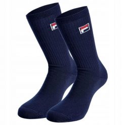 Skarpety tenisowe Fila Performance Sport 2P. Niebieskie skarpetki Fila, bez wzorów, z bawełny. Za 36.00 zł.
