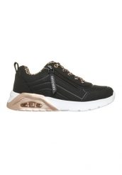 Buty sportowe damskie Skechers Uno Lite 2.0 Leopard Stride. Czarne buty treningowe Skechers, bez wzorów, z materiału, bez zapięcia, trekkingowe. Za 243.00 zł.