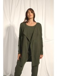 Just Cashmere Kaszmirowy kardigan "Brooke" w kolorze khaki rozmiar: M. Brązowe swetry Just Cashmere, m, bez wzorów, z kaszmiru, bez ramiączek. Za 347.81 zł.