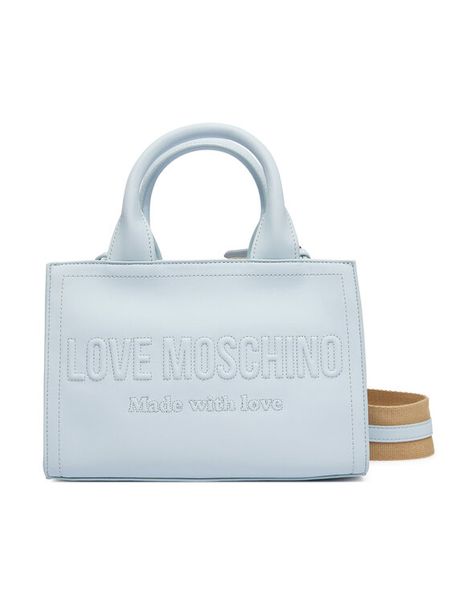 LOVE MOSCHINO Torebka JC4044PP1OLE0701 Błękitny. Niebieskie torebki klasyczne Love Moschino, bez wzorów, ze skóry, bez dodatków. Za 879.99 zł.