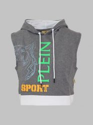 Plein Sport Bluza w kolorze szarym rozmiar: S. Szare bluzy z kapturem Plein Sport, s, bez wzorów, z bawełny, z kapturem. Za 202.98 zł.