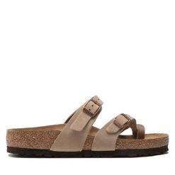 Japonki Birkenstock. Brązowe japonki Birkenstock, bez wzorów. Za 539.99 zł.