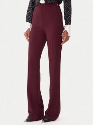 Elisabetta Franchi Spodnie materiałowe PA-030-46E2-V250 Bordowy Regular Fit. Czerwone spodnie materiałowe Elisabetta Franchi, bez wzorów, z materiału. Za 919.99 zł.