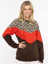 Zwillingsherz Bluza "Konny" w kolorze brązowo-pomarańczowym rozmiar: S/M. Brązowe bluzy Zwillingsherz, m, bez wzorów, bez ramiączek, bez kaptura. Za 154.07 zł.