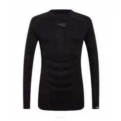 Koszulka kompresyjna Diadora Turtle Neck Stratozero. Czarne bielizna termoaktywna damska Diadora, bez wzorów, bez ramiączek. Za 235.00 zł.