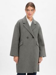 Opus Płaszcz wełniany damski Kobiety szary jednolity, 40. Szare płaszcze Opus, bez wzorów, z wełny, bez kaptura. Za 899.95 zł.