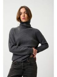 AUTHENTIC CASHMERE Kaszmirowy golf "Roxane" w kolorze antracytowym rozmiar: L. Czarne swetry AUTHENTIC CASHMERE, na lato, l, bez wzorów, z kaszmiru, bez ramiączek. Za 392.76 zł.