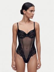 Guess Body O6BM06 K5000 Czarny. Czarne body i gorsety Guess, z aplikacjami, z syntetyku, bez ramiączek. Za 344.99 zł.