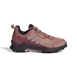 Damskie buty trekkingowe adidas Terrex AX4. Brązowe trekkingi adidas, bez wzorów, z materiału, bez zapięcia. W wyprzedaży za 439.95 zł.