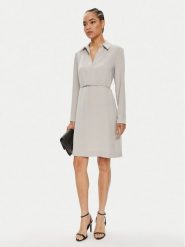 Calvin Klein Sukienka codzienna K20K207152 Beżowy Regular Fit. Brązowe sukienki Calvin Klein, na co dzień, bez wzorów, z syntetyku, bez kołnierzyka, bez ramiączek, proste. Za 469.99 zł.
