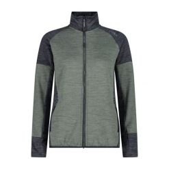 Bluza damska turystyczna CMP 34G2256. Zielone bluzy CMP, l, bez wzorów, sportowe, bez ramiączek, bez kaptura. Za 306.50 zł.