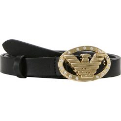 Emporio Armani Pasek nero. Czarne paski marki Emporio Armani, w paski, z materiału. Za 459.00 zł.