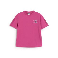 Koszulka damska DIADORA L.T-SHIRT SS FLOSS. Czerwone t-shirty sportowe Diadora, l, bez wzorów, bez ramiączek. Za 39.99 zł.