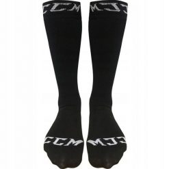 Skarpety hokejowe dla dorosłych CCM Hockey Socks Basic Black. Czarne skarpetki CCM, bez wzorów, z bawełny. Za 56.99 zł.