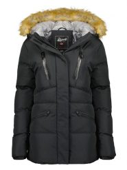 Geographical Norway Kurtka zimowa "Crown" w kolorze czarnym rozmiar: XL. Czarne kurtki Geographical Norway, na zimę, xl, bez wzorów, z puchu, bez kaptura. Za 336.61 zł.