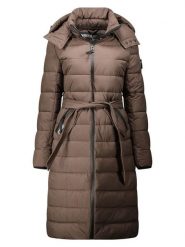 Geographical Norway Płaszcz zimowy "Cabima" w kolorze brązowym rozmiar: XL. Brązowe płaszcze Geographical Norway, na zimę, xl, bez wzorów, z puchu, bez kaptura. Za 344.54 zł.