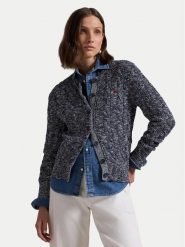 Polo Ralph Lauren Kardigan 211947926002 Granatowy Slim Fit. Niebieskie swetry Polo Ralph Lauren, m, bez wzorów, z bawełny, bez ramiączek. Za 499.99 zł.