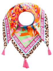 Zwillingsherz Chusta "Wild Tropical Leo" ze wzorem - 130 x 130 cm rozmiar: onesize. Chusty Zwillingsherz, z aplikacjami, z materiału. Za 100.52 zł.