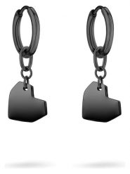 Liebeskind Kolczyki-kreole w kolorze czarnym rozmiar: onesize. Czarne kolczyki Liebeskind, ze stali. Za 143.90 zł.