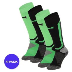 Skarpety snowboardowe unisex 4 szt. Zielone skarpetki XTREME, bez wzorów, z materiału. W wyprzedaży za 220.75 zł.