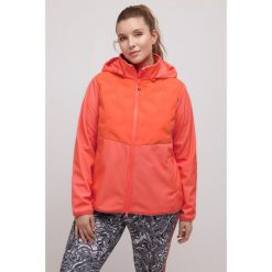 Damskie Kurtka Softshell pikowane wstawki dwukierunkowy suwak. Brązowe kurtki przejściowe sportowe Ulla Popken, plus size, bez wzorów, z elastanu, bez kaptura. Za 633.99 zł.