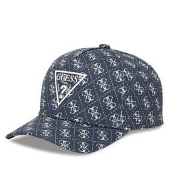 Czapka z daszkiem Guess. Niebieskie czapki z daszkiem Guess, z aplikacjami. Za 119.99 zł.