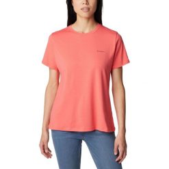 Koszulka damska Columbia Sun Trek Graphic z krótkim rękawem. Czerwone t-shirty sportowe Columbia, s, bez wzorów, z bawełny, bez ramiączek, rowerowe. W wyprzedaży za 143.00 zł.
