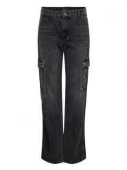 ONLY Dżinsy - Regular fit - w kolorze antracytowym rozmiar: W32/L30. Czarne jeansy ONLY, l, bez wzorów, z podwyższonym stanem. Za 79.40 zł.