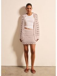 STEFANEL Kardigan w kolorze jasnoróżowym rozmiar: L. Różowe swetry Stefanel, l, bez wzorów, bez ramiączek. Za 347.99 zł.