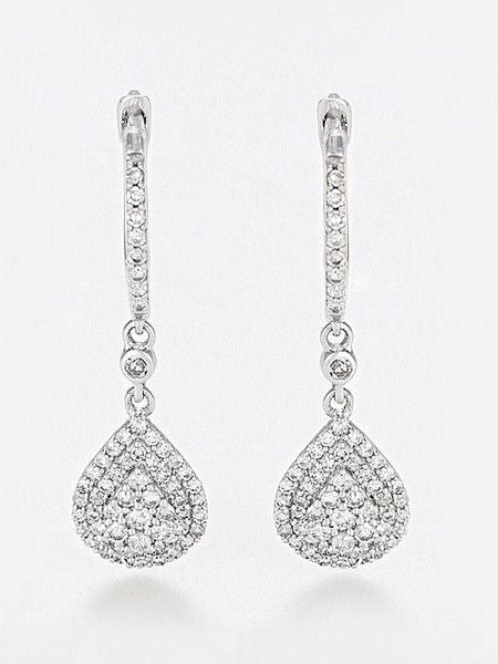 DIAMANTA Złote kolczyki z diamentami rozmiar: onesize. Szare kolczyki DIAMANTA, z diamentem, złote. Za 2,427.99 zł.