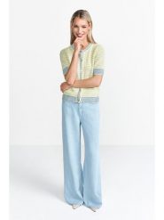 Rich & Royal Kardigan w kolorze żółto-niebieskim rozmiar: XS. Żółte swetry Rich & Royal, xs, bez wzorów, bez ramiączek. Za 217.23 zł.