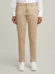 G-Star Spodnie chino "Kate" - Boyfriend fit - w kolorze beżowym rozmiar: W31. Brązowe chinosy G-Star, bez wzorów, retro. Za 167.67 zł.