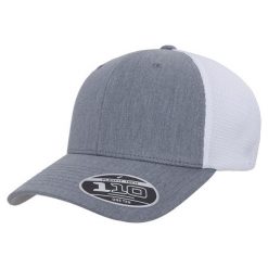 Siatkowa Czapka Z Daszkiem Z Recyklingu. Białe czapki z daszkiem FLEXFIT, bez wzorów, sportowe. Za 87.99 zł.