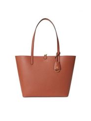 LAUREN RALPH LAUREN Torebka 431795329081 Brązowy. Brązowe shopper bag Lauren Ralph Lauren, bez wzorów, ze skóry, bez dodatków. Za 989.99 zł.