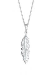 Elli Damska zawieszka z piórami Boho Festival w srebrze próby 925 Sterling Silver Naszyjniki 1 ct Damski. Szare naszyjniki Elli, z materiału, srebrne. Za 413.99 zł.